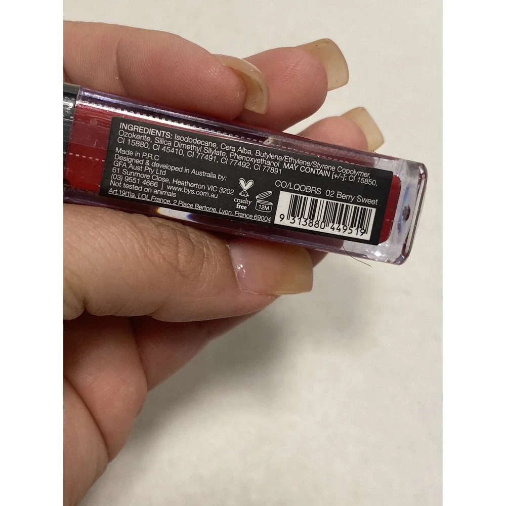 BYS METAL LIPS cream lipstick‎ BERRY SWEET red 02